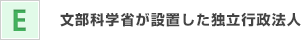 文部科学省が設置した独立行政法人